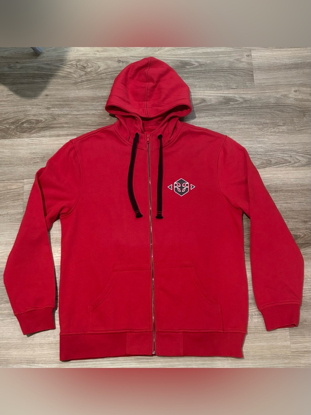 Rock Revival Mens Jacket XL Red Hooded Full Zip New Streetwear Casual